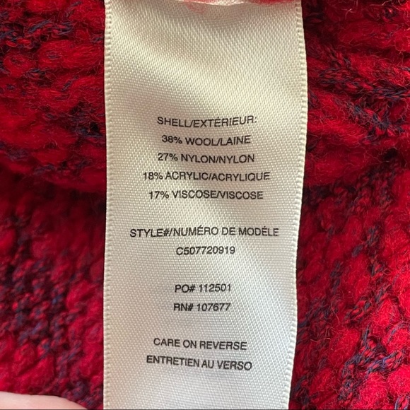 ALICE + OLIVIA Otis Textured Sweater Red Chunky M - Picture 7 of 8